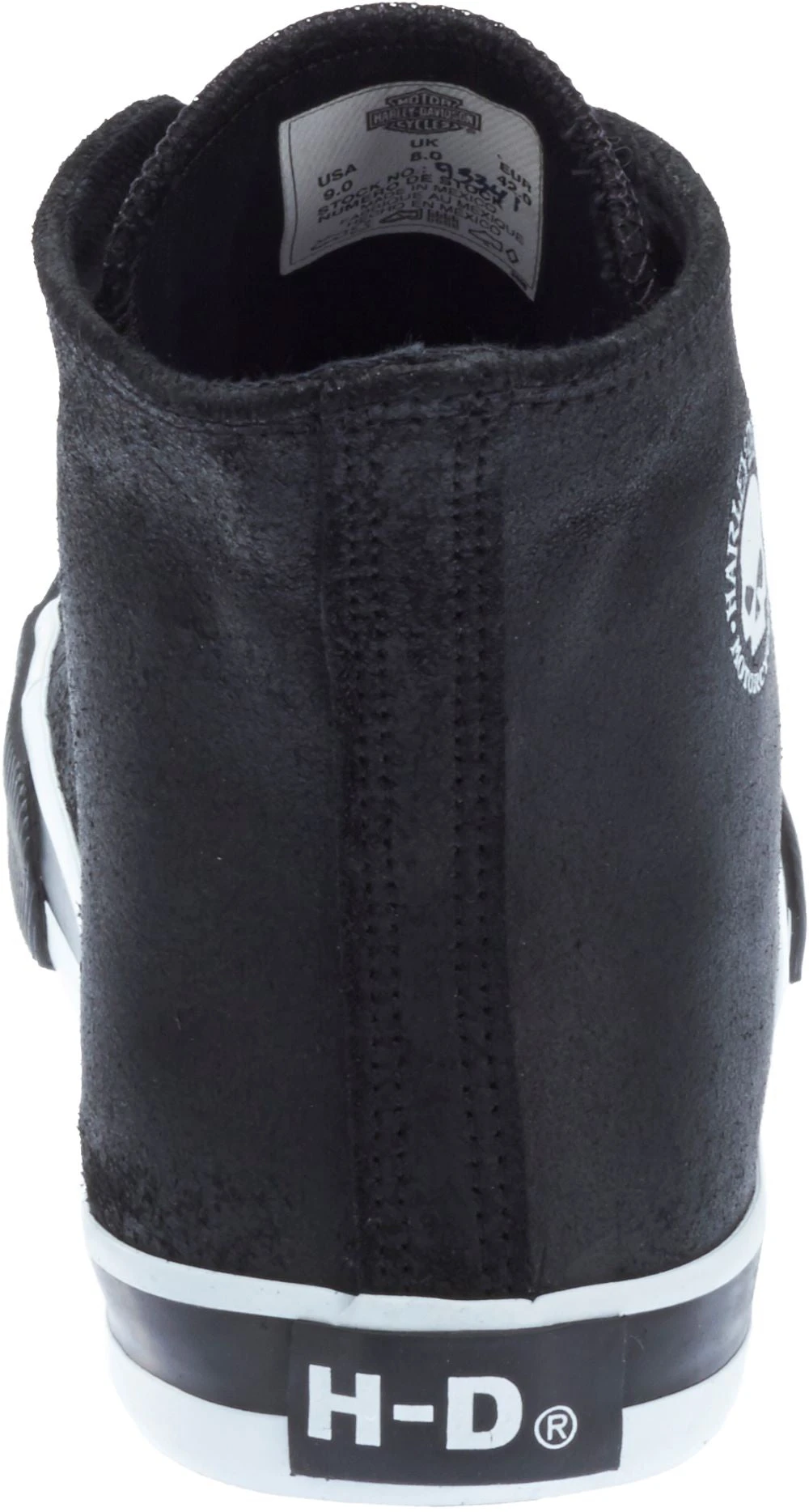 'Harley Davidson' Men's Baxter Hi-Top W/Skull - Black - Image 5