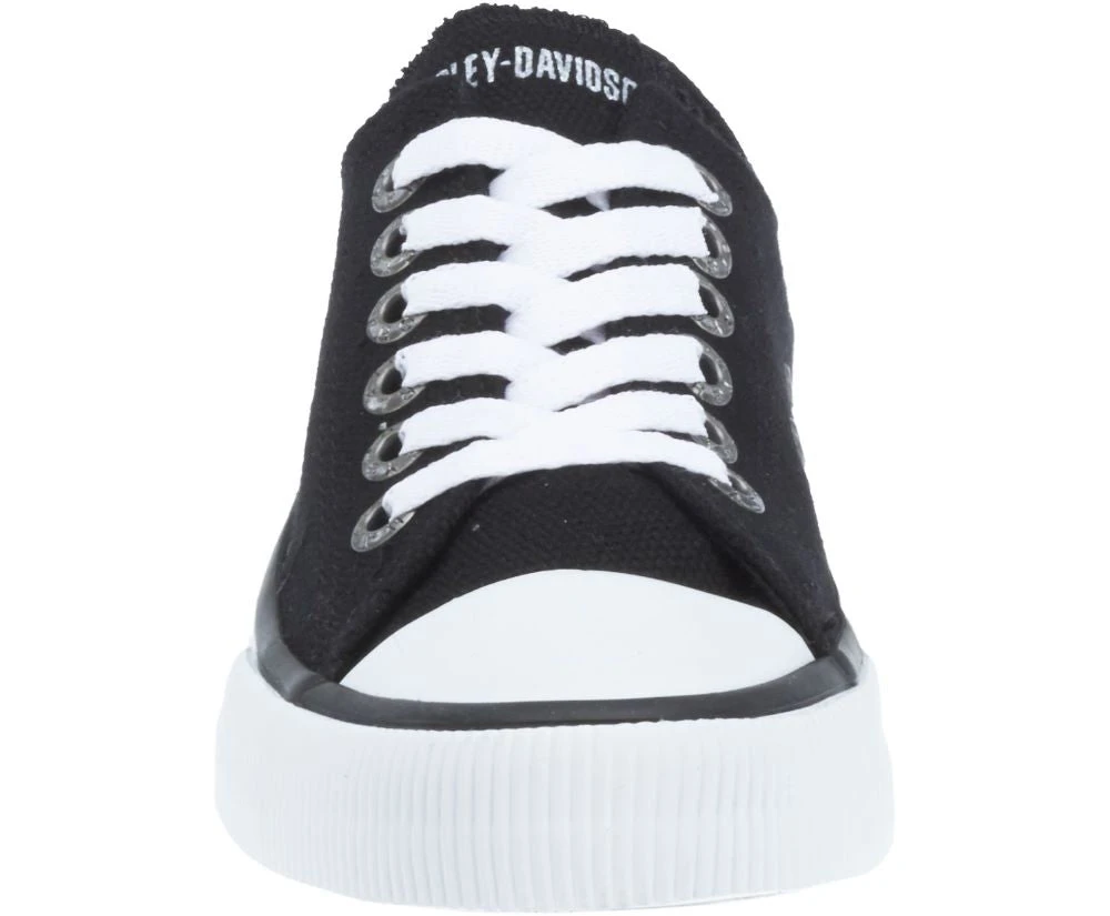 'Harley Davidson' Women's Zia Black Canvas Sneaker - Black - Image 4
