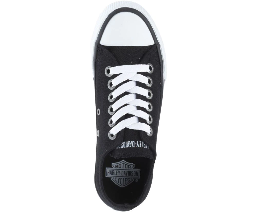 'Harley Davidson' Women's Zia Black Canvas Sneaker - Black - Image 2
