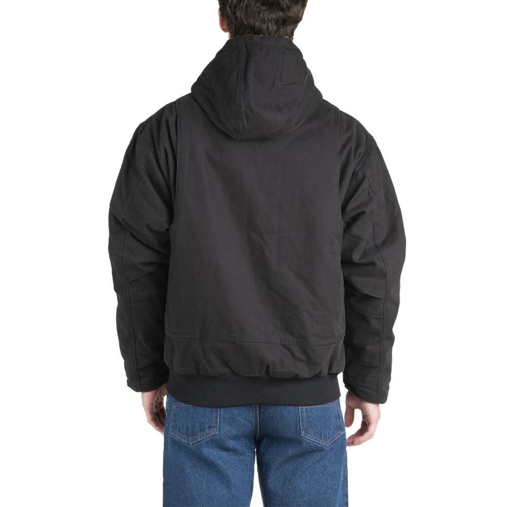 'Berne' Men's Flex180 Washed Hooded Jacket - Black - Image 2
