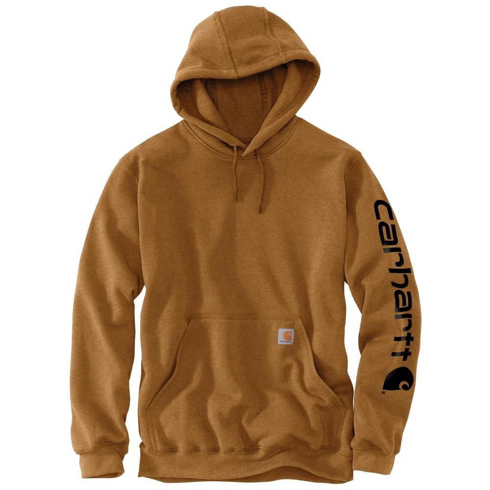 'Carhartt' Men's Midweight Logo Hoodie - Carhartt Brown - Image 2