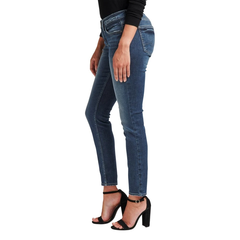 'Silver Jeans' Women's Curvy Mid Rise Skinny - Indigo - Image 3