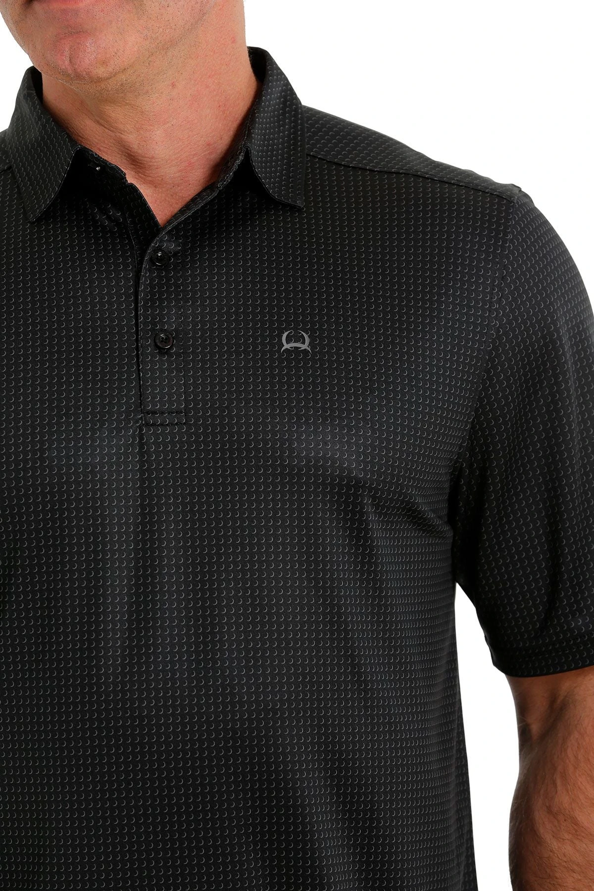 'Cinch' Men's Arenaflex Polo - Black - Image 2