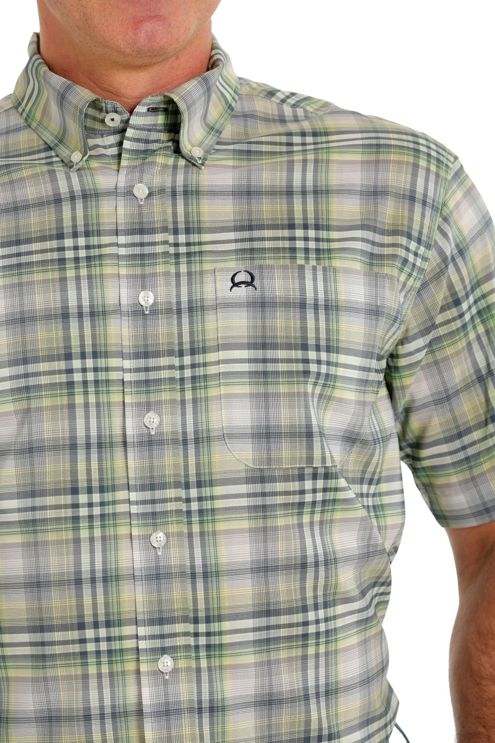 'Cinch' Men's ArenaFlex Plaid Classic Fit Button Down - Multi - Image 2