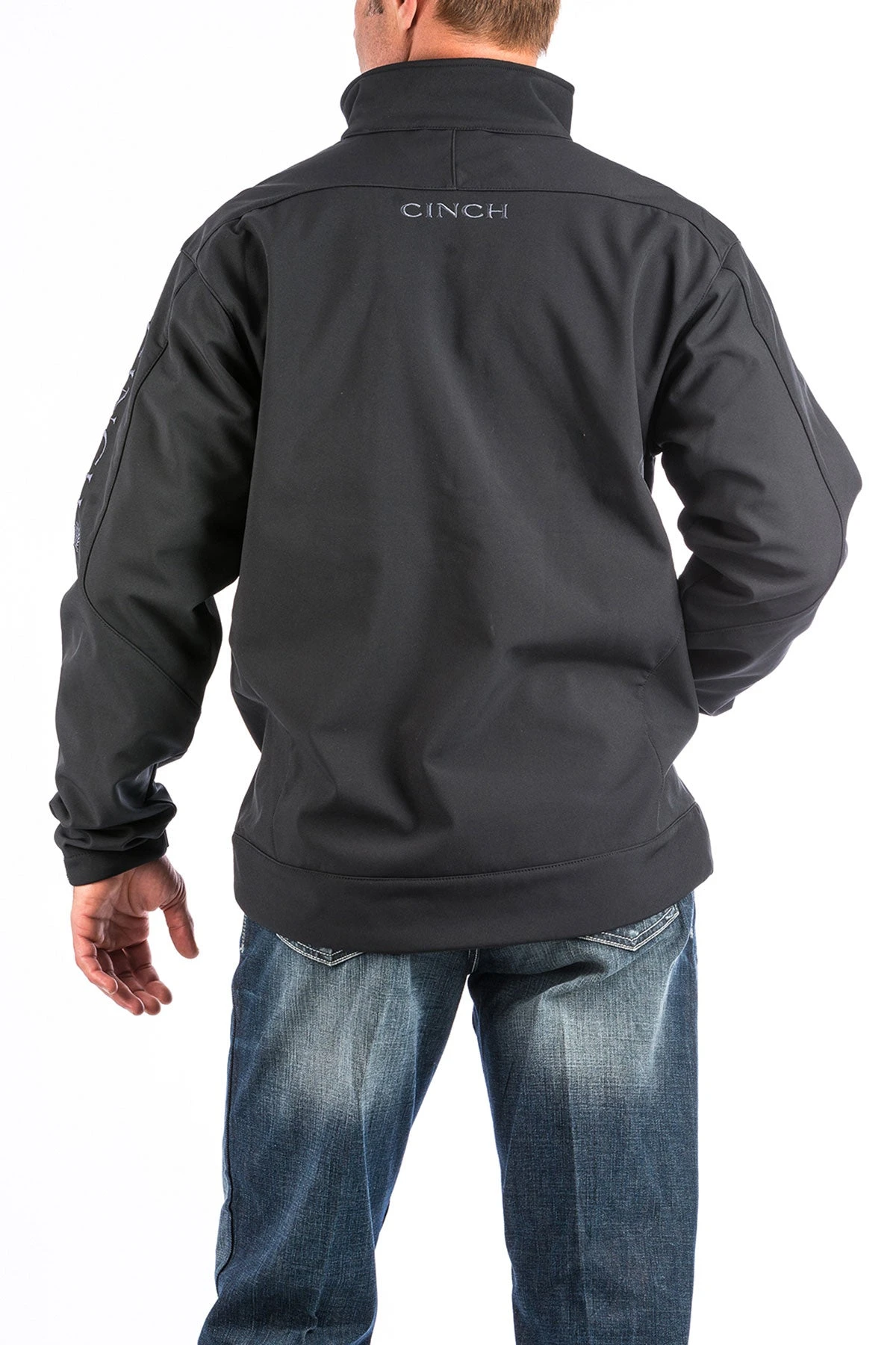 'Cinch' Men's Bonded Jacket - Black - Image 2