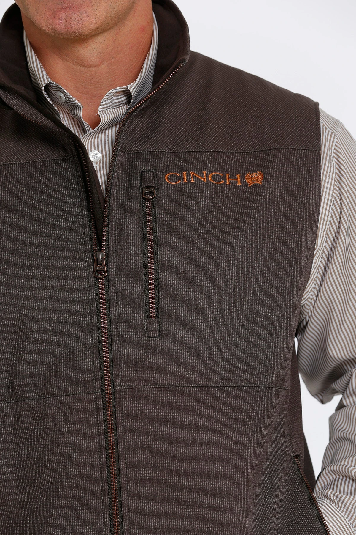 'Cinch' Men's Bonded Vest - Brown - Image 2