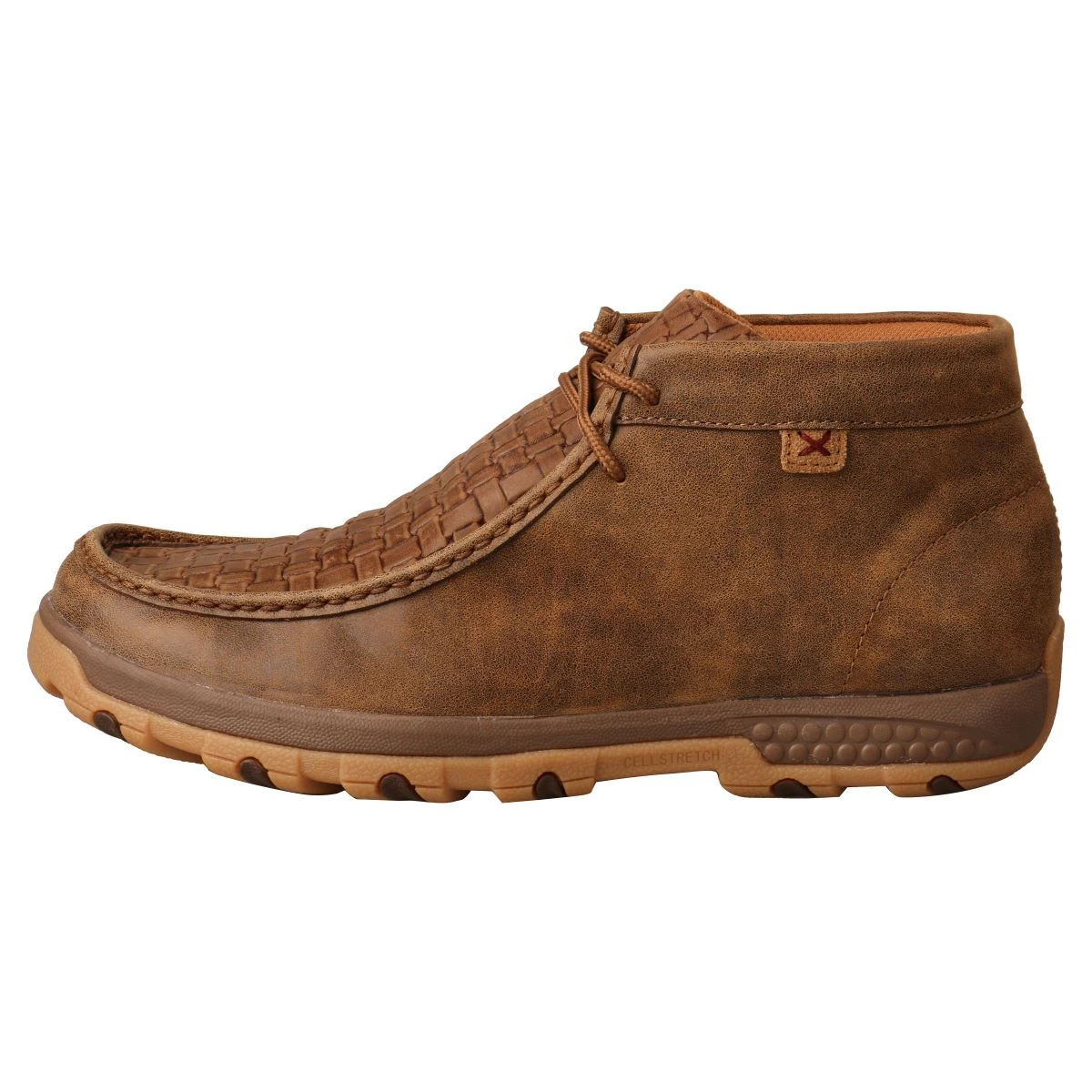 'Twisted X' Men's CellStretch® Chukka Driving Moc - Bomber / Chocolate - Image 7