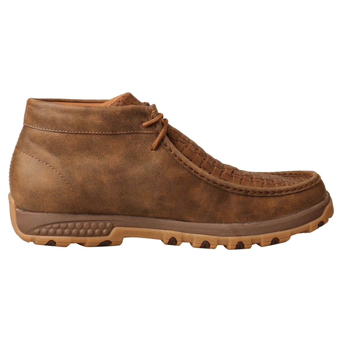 'Twisted X' Men's CellStretch® Chukka Driving Moc - Bomber / Chocolate - Image 6