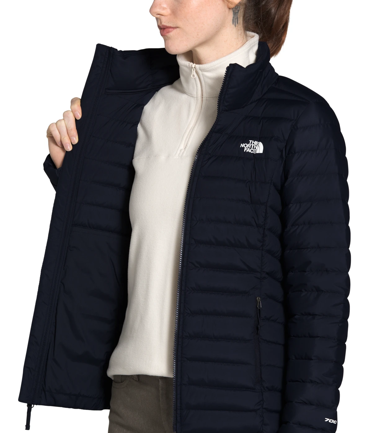 'The North Face' Women's Stretch Down Jacket - Aviator Navy - Image 3
