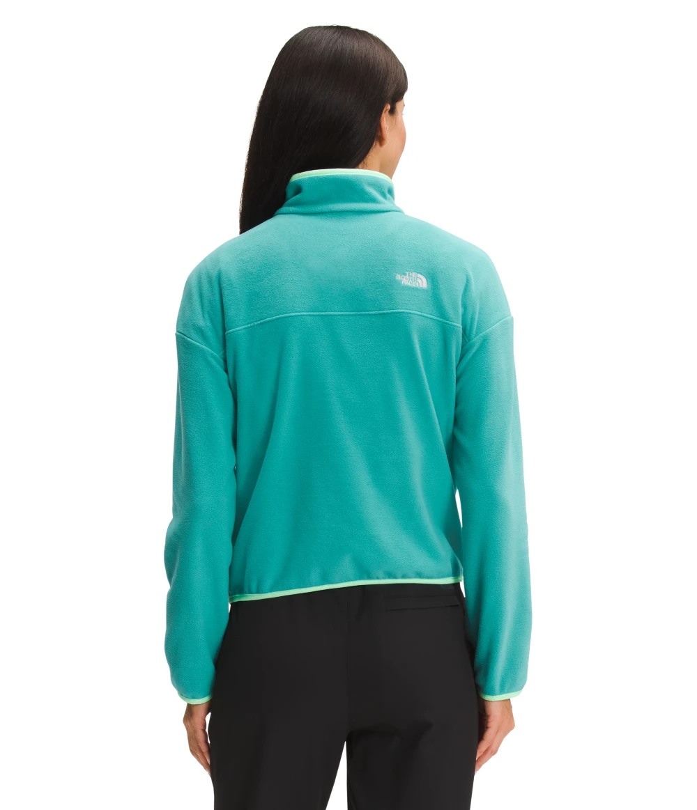 'The North Face' Women's TKA Glacier Crop Pullover - Porcelain Green - Image 2