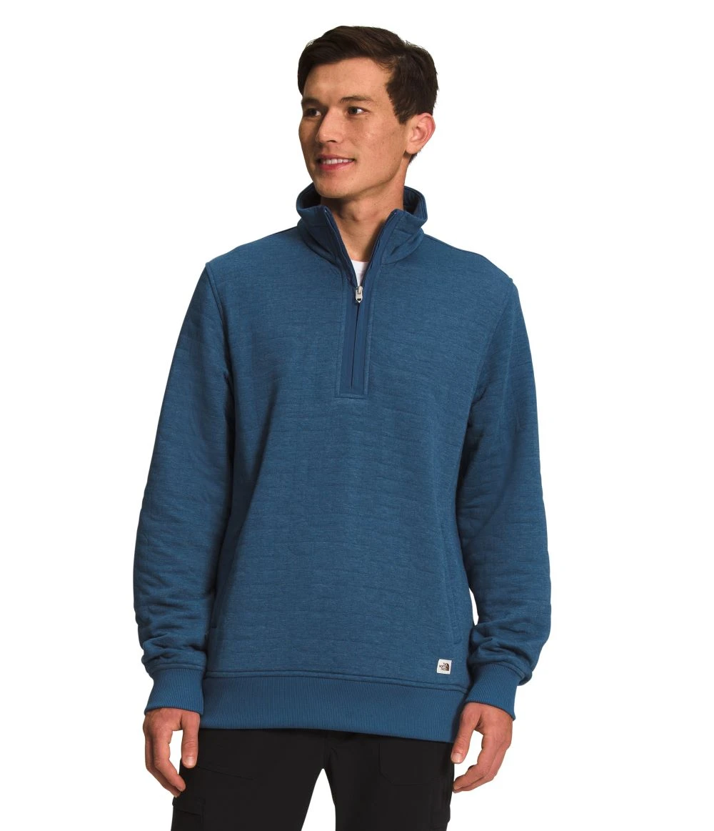 'The North Face' Men's Longs Peak Quilted 1/4 Zip - Shady Blue