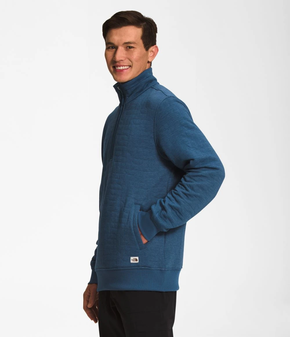 'The North Face' Men's Longs Peak Quilted 1/4 Zip - Shady Blue - Image 2