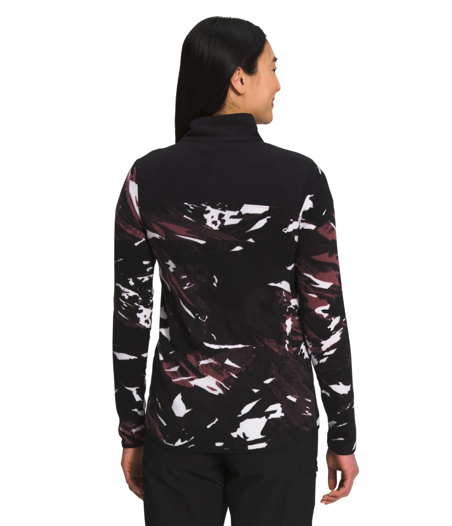 'The North Face' Printed TKA Glacier 1/4 Zip Fleece - Wild Ginger - Image 2