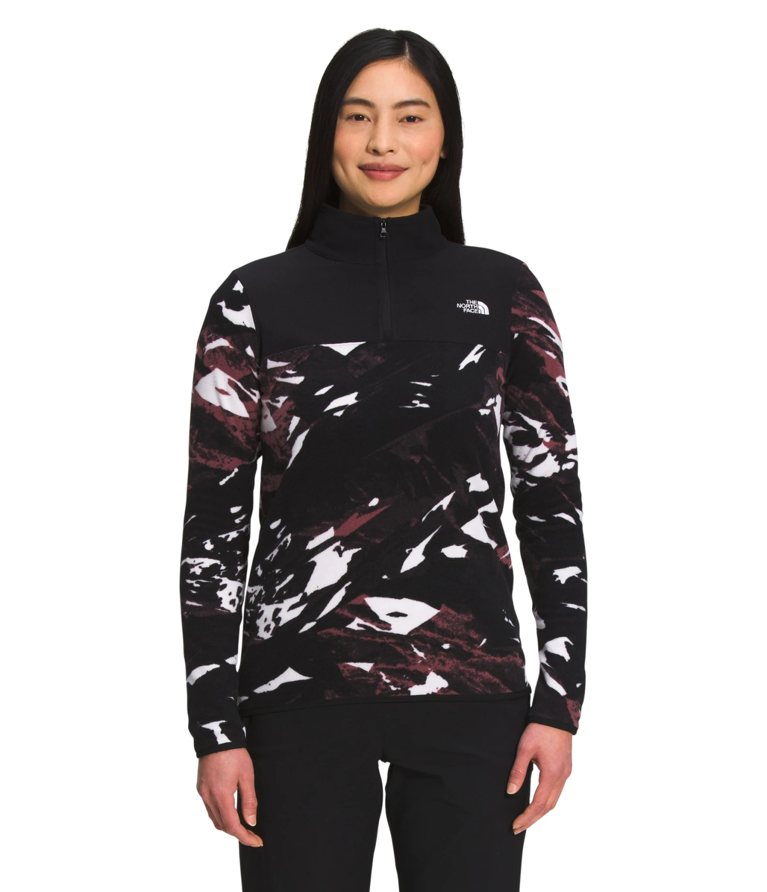 'The North Face' Printed TKA Glacier 1/4 Zip Fleece - Wild Ginger