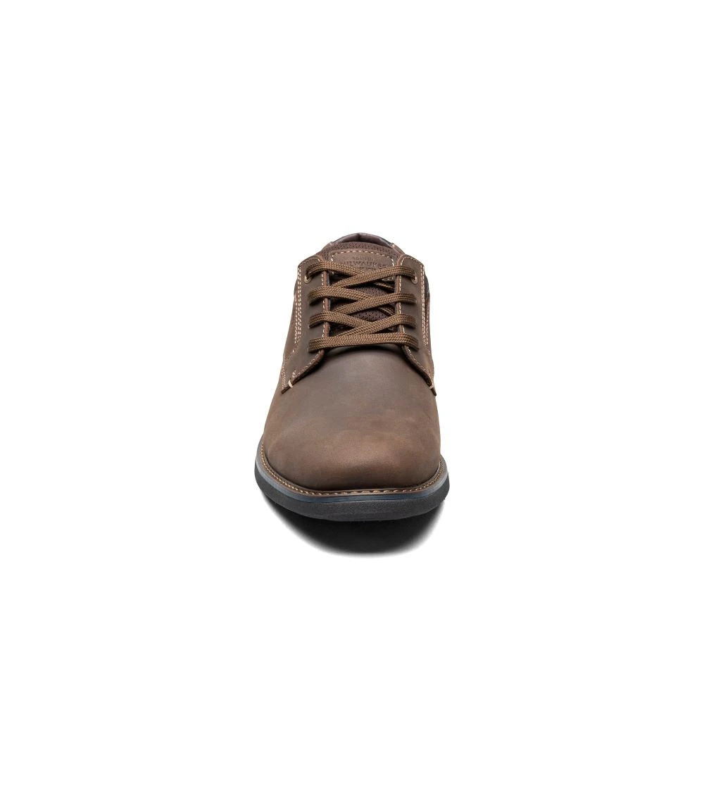 'Nunn Bush' Men's Otto Plain Toe Oxford - Brown - Image 4