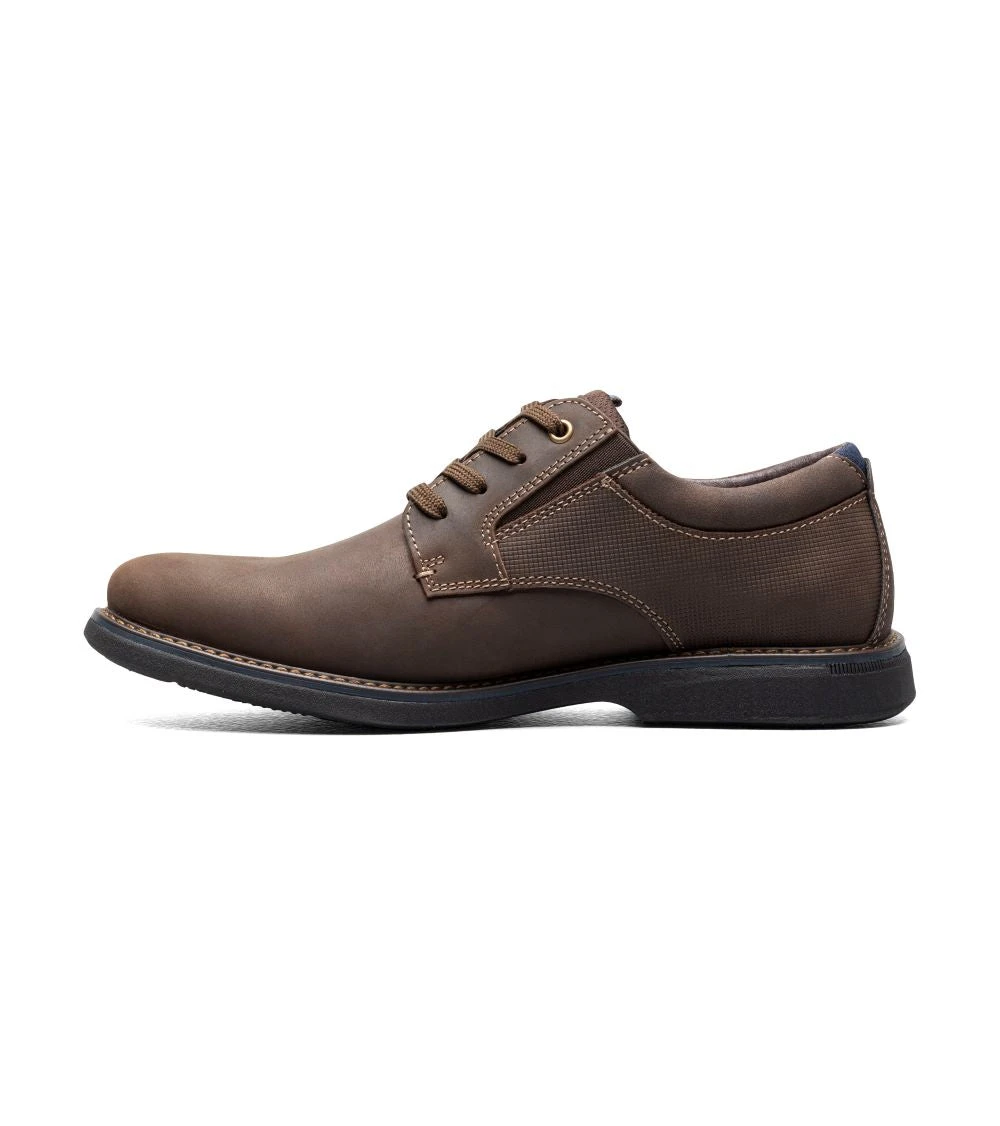 'Nunn Bush' Men's Otto Plain Toe Oxford - Brown - Image 6