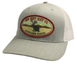 'Red Dirt Hat' Jackalope Ranch Patch Hat - Heather Grey / White