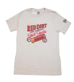 'Red Dirt Hat Company' Men's Shot Shells Tee - Tan