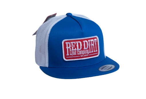 'Red Dirt Hat Company' Men's Tag Patch Cap - Royal / White