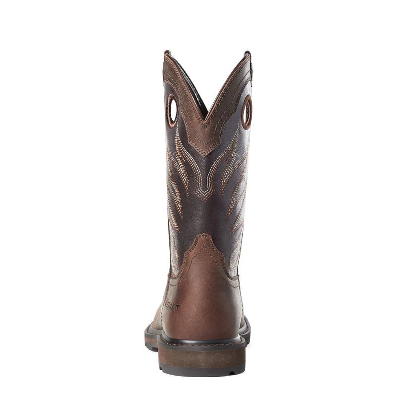 'Ariat' Men's 11" Groundwork Western EH Soft Toe - Brown - Image 4