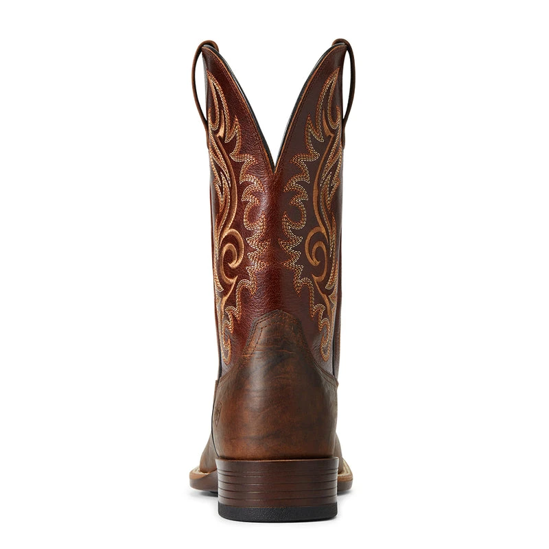 'Ariat' Men's Lasco Ultra Square Toe - Brown / Brown - Image 5
