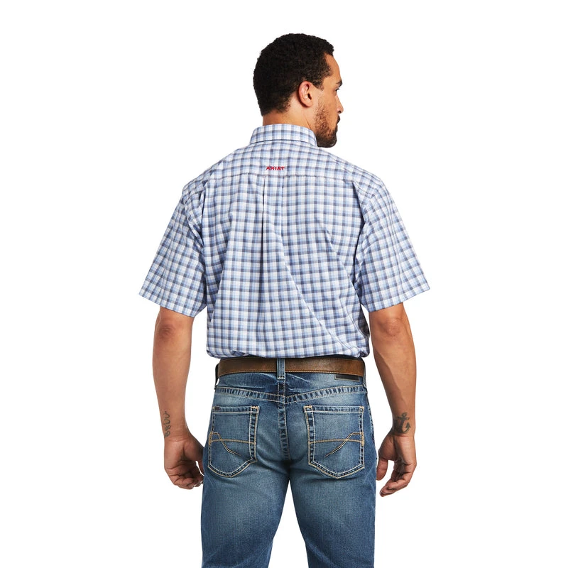 'Ariat' Men's Pro™ Fred Classic Fit Button Down - White / Blue - Image 2