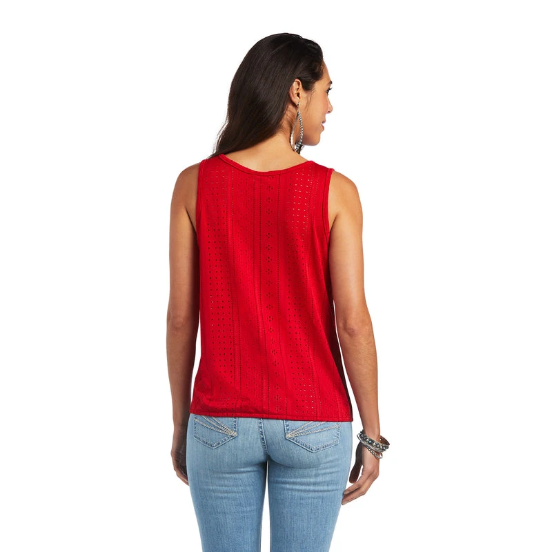 'Ariat' Women's Smith Sleveless Tank - Salsa - Image 2