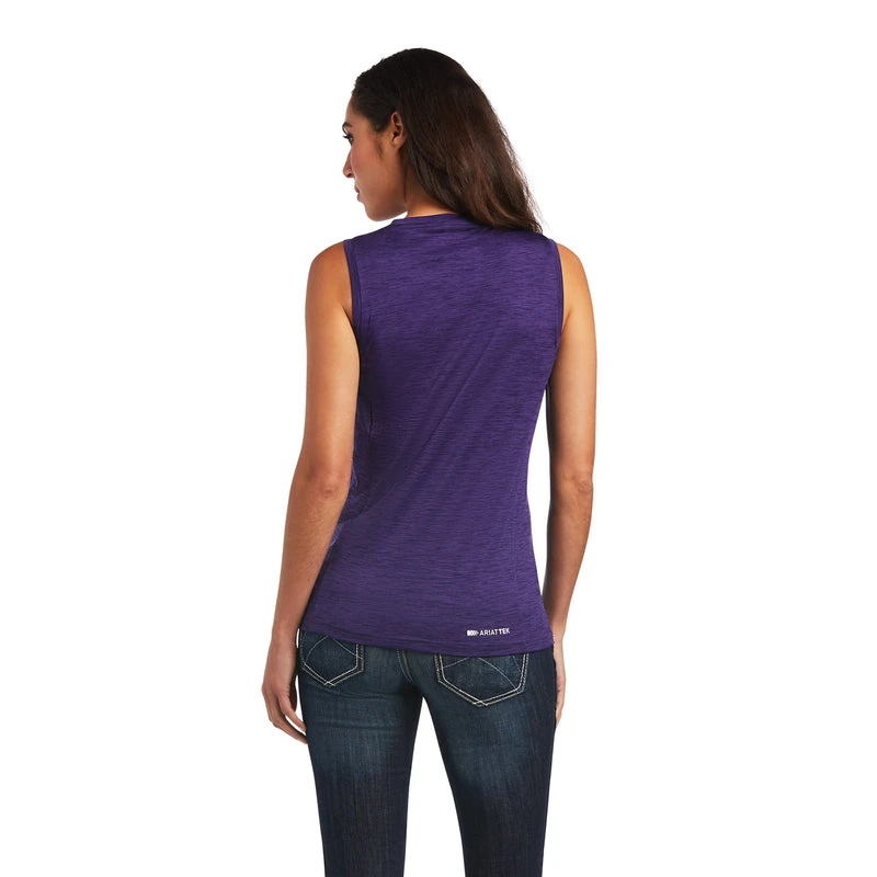 'Ariat' Women's Laguna Sleeveless Tank - Purple - Image 2
