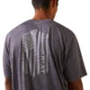 'Ariat' Men's Charger Vertical Flag Tee - Graystone