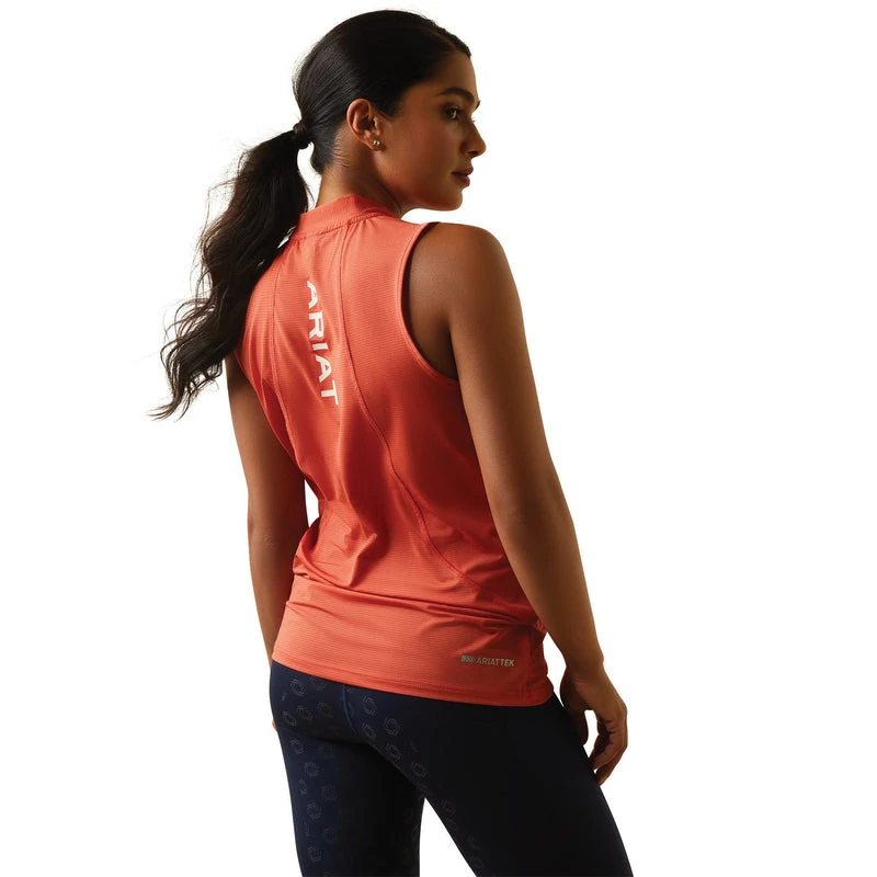 'Ariat' Women's Hailey 1/4 Zip Baselayer - Burnt Sienna - Image 3