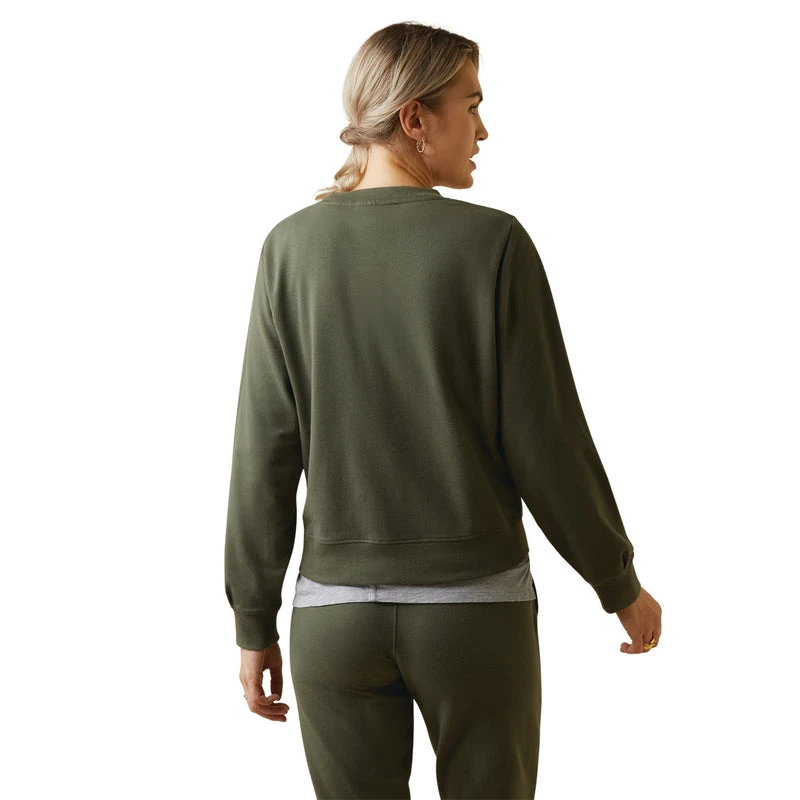 'Ariat' Women's Memento Sweatshirt - Beetle - Image 3