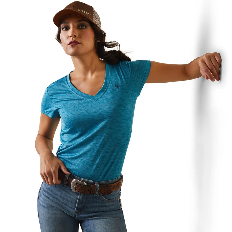 'Ariat' Women's Laguna Patriot Baselayer - Mosaic Blue