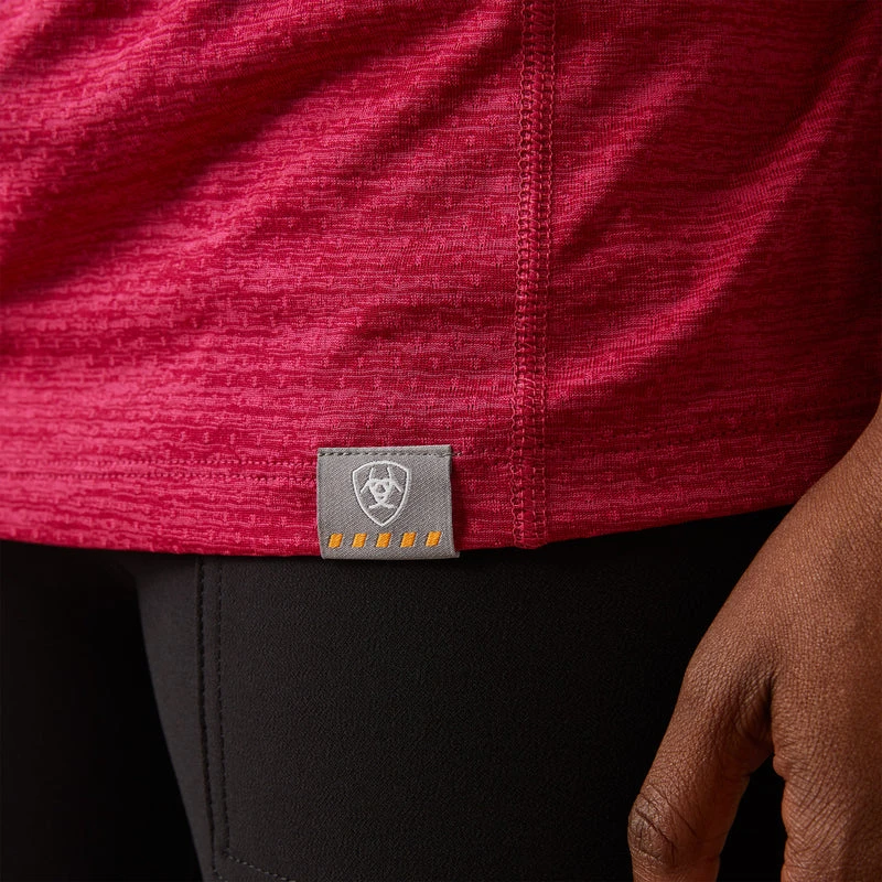 'Ariat' Women's Rebar Evolution 1/2 Zip - Cherries Jubilee - Image 5