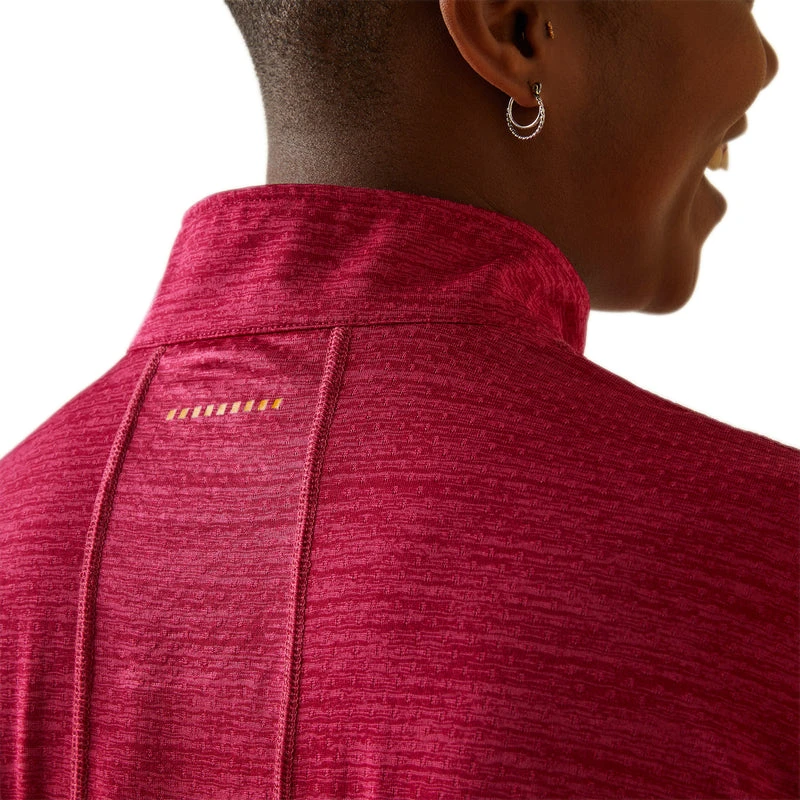 'Ariat' Women's Rebar Evolution 1/2 Zip - Cherries Jubilee - Image 4