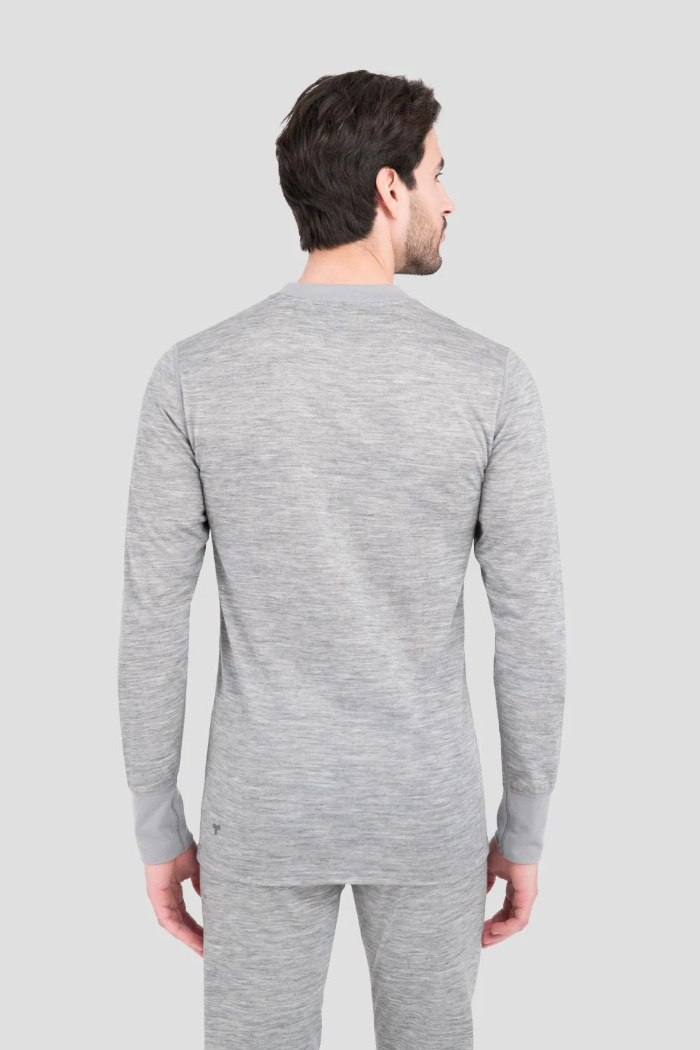 'Terramar' Men's 3.0 Merino Wool Bi-Layer Heritage Crew - Grey Heather (Tall) - Image 2