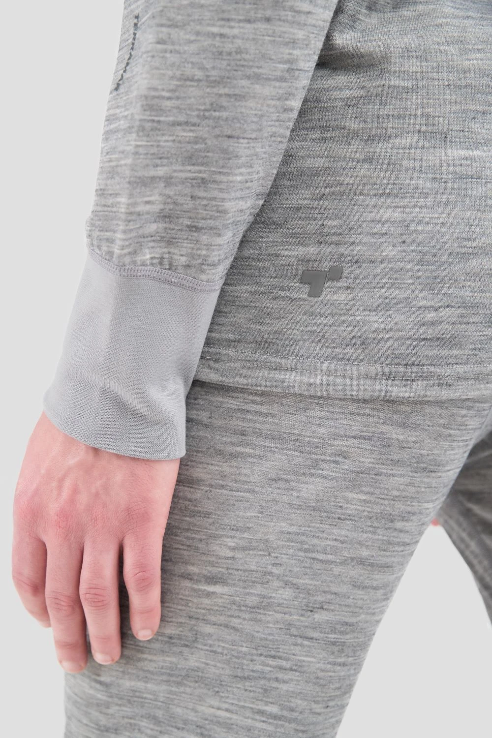 'Terramar' Men's 3.0 Merino Wool Bi-Layer Heritage Crew - Grey Heather (Tall) - Image 3