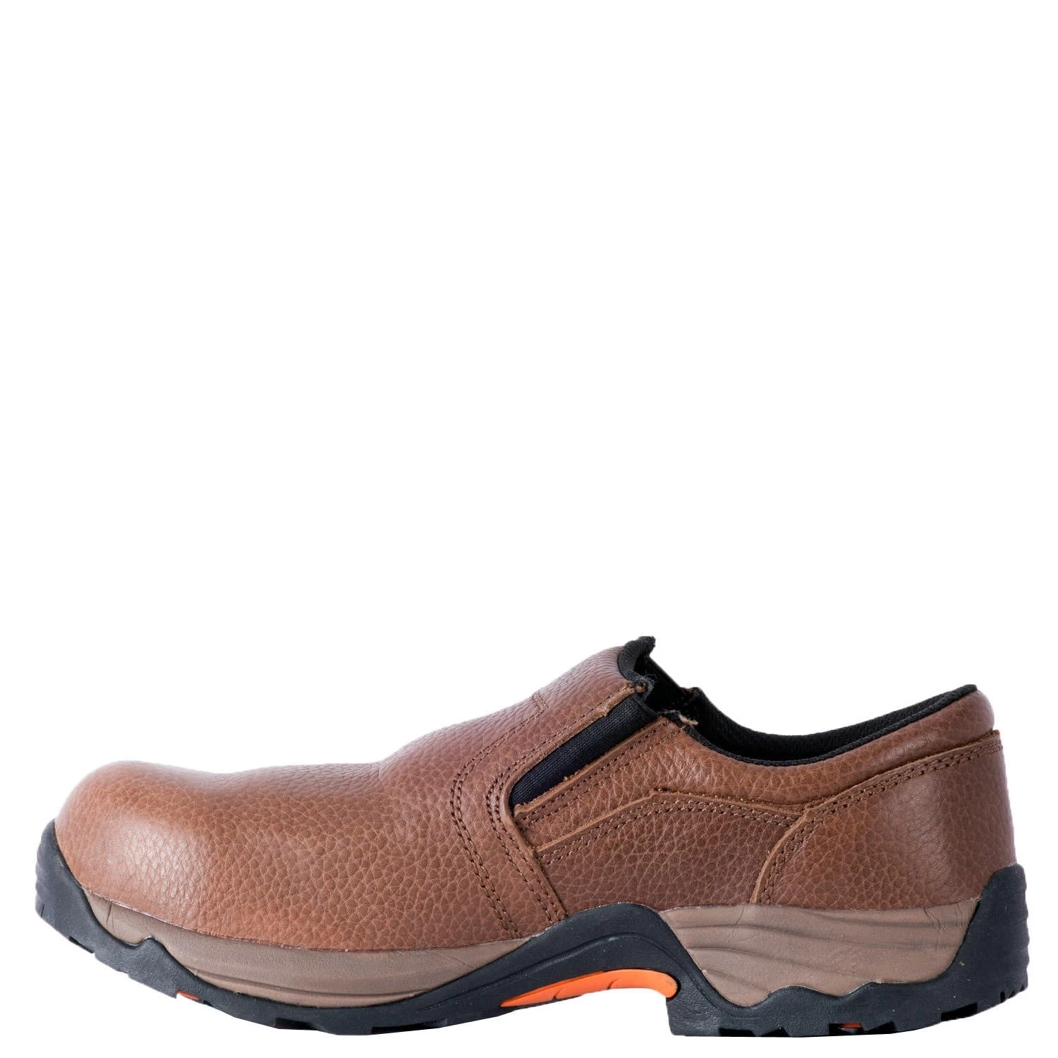 'McRae' Men's 3" Internal Met Guard Comp Toe Slip-On - Brown - Image 3