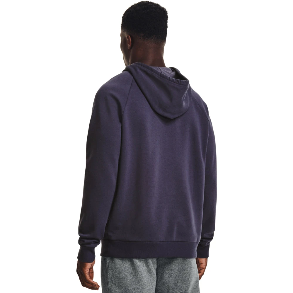 'Under Armour' Men's Rival Fleece Big Logo Hoodie - Tempered Steel / Onyx White - Image 3