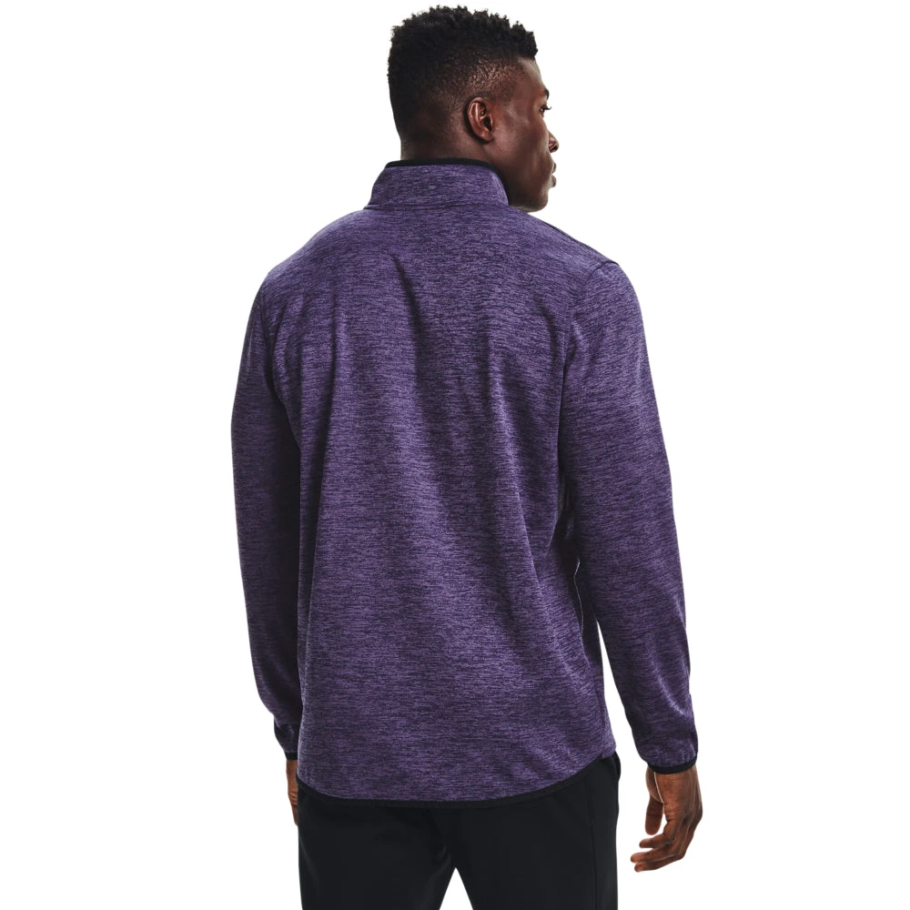 'Under Armour' Men's 1/2 Zip Fleece - Twilight Purple / Black - Image 3