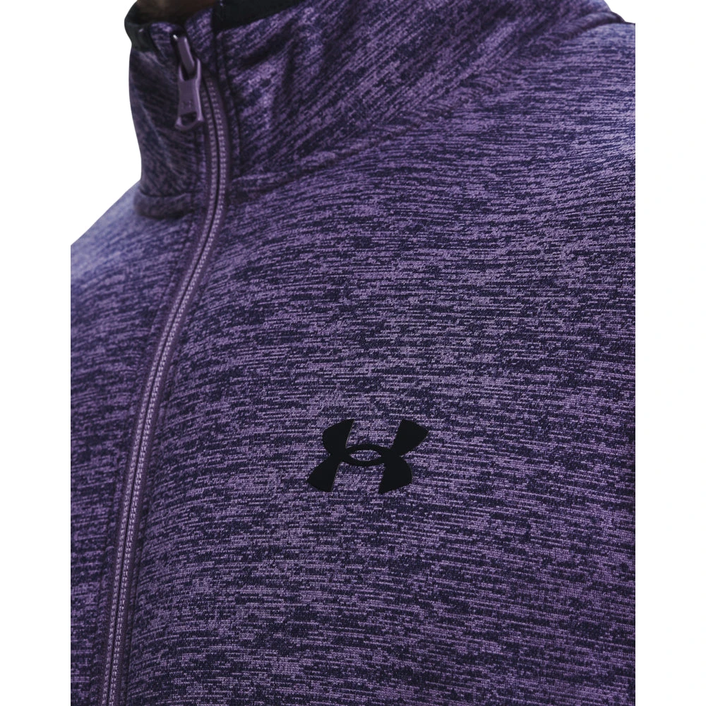 'Under Armour' Men's 1/2 Zip Fleece - Twilight Purple / Black - Image 2