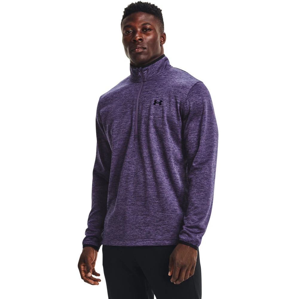'Under Armour' Men's 1/2 Zip Fleece - Twilight Purple / Black