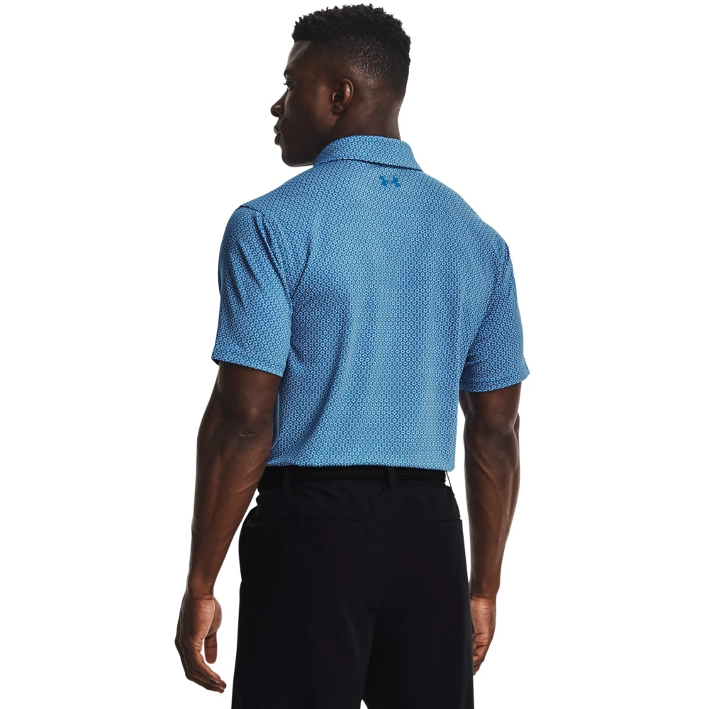 'Under Armour' Men's T2G Printed Polo - Victory Blue - Image 3