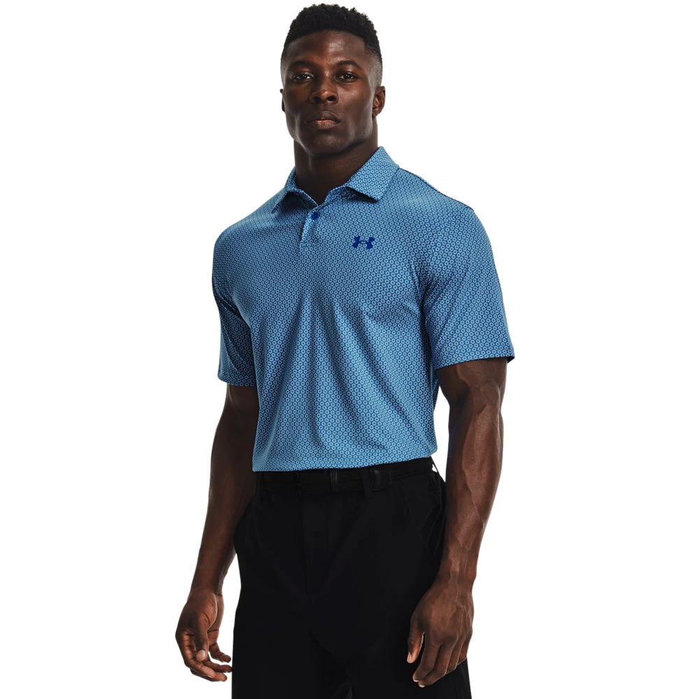 'Under Armour' Men's T2G Printed Polo - Victory Blue